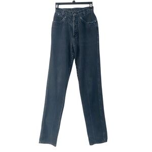 Vintage Rockies Womens Size 27” Western Cowgirl Classic Black Faded Cotton Jeans